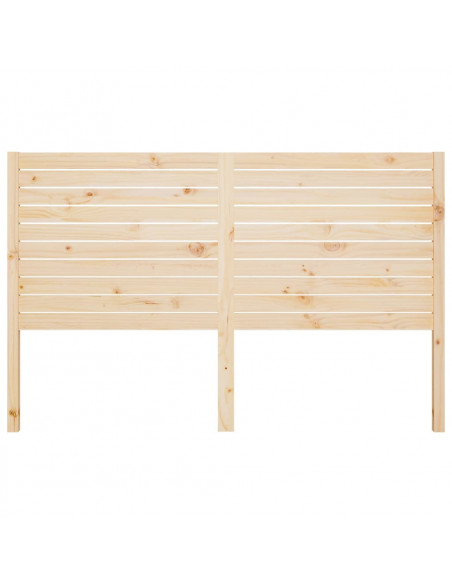 Testiera per Letto 126x4x100 cm in Legno Massello di Pino