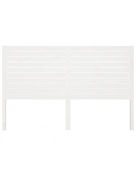 Testiera per Letto Bianca 206x4x100 cm Legno Massello di Pino