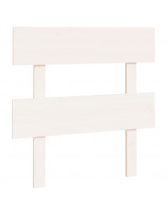 Testiera per Letto Bianca 93,5x3x81cm in Legno Massello di Pino 2