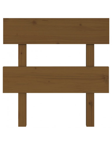 Testiera per Letto Miele 93,5x3x81 cm in Legno Massello di Pino