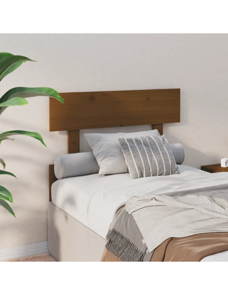 Testiera per Letto Miele 93,5x3x81 cm in Legno Massello di Pino