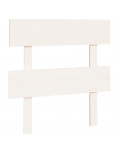 Testiera per Letto Bianca 103,5x3x81 cm Legno Massello di Pino 2