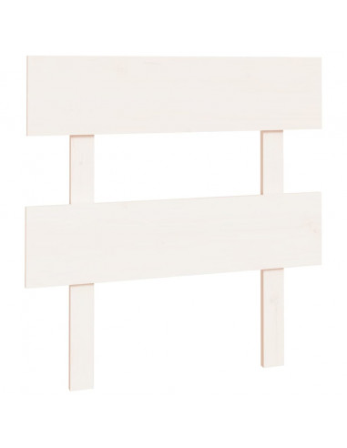 Testiera per Letto Bianca 103,5x3x81 cm Legno Massello di Pino