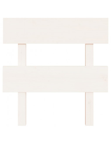 Testiera per Letto Bianca 103,5x3x81 cm Legno Massello di Pino