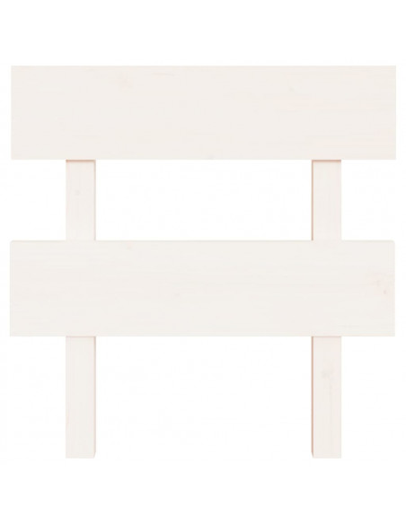 Testiera per Letto Bianca 103,5x3x81 cm Legno Massello di Pino