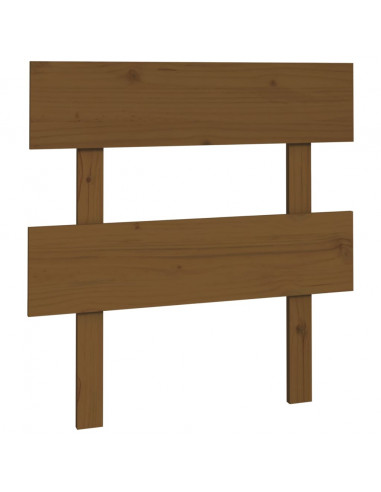 Testiera per Letto Miele 103,5x3x81cm in Legno Massello di Pino