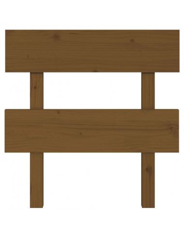 Testiera per Letto Miele 103,5x3x81cm in Legno Massello di Pino