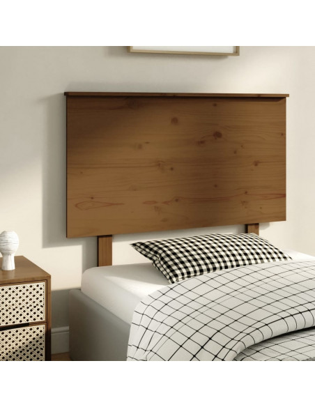 Testiera per Letto Miele 94x6x82,5 cm in Legno Massello di Pino