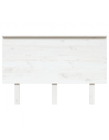 Testiera per Letto Bianca 124x6x82,5 cm Legno Massello di Pino