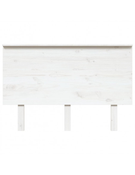 Testiera per Letto Bianca 124x6x82,5 cm Legno Massello di Pino