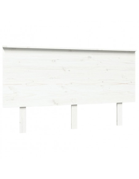 Testiera per Letto Bianca 139x6x82,5 cm Legno Massello di Pino