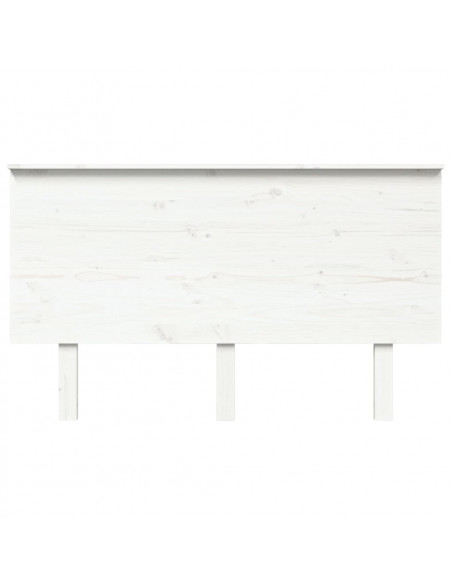 Testiera per Letto Bianca 139x6x82,5 cm Legno Massello di Pino