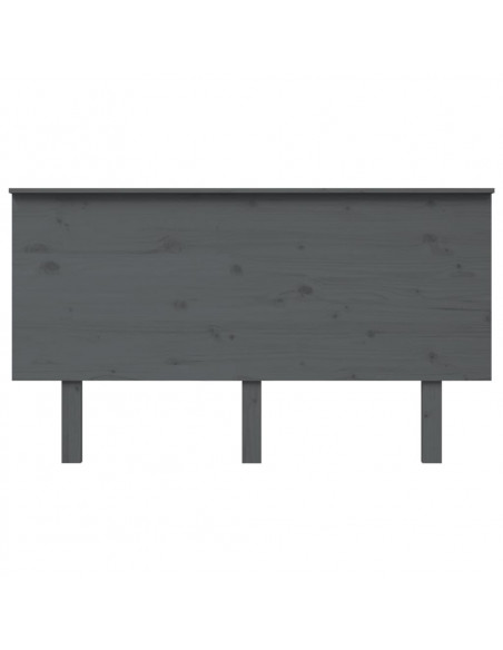 Testiera per Letto Grigia 144x6x82,5cm Legno Massello di Pino