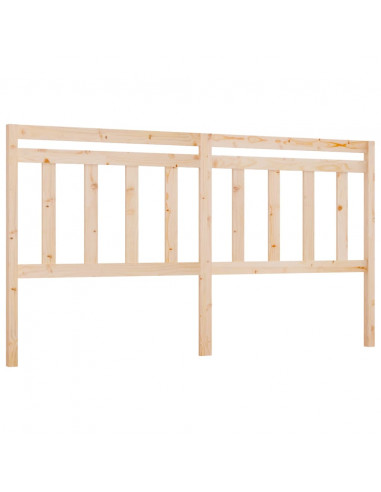 Testiera per Letto 186x4x100 cm in Legno Massello di Pino