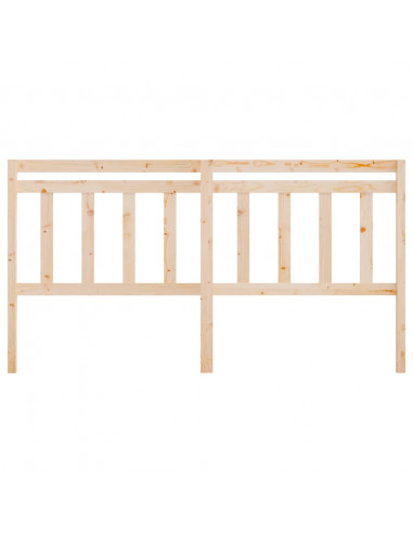 Testiera per Letto 186x4x100 cm in Legno Massello di Pino