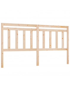 Testiera per Letto 206x4x100 cm in Legno Massello di Pino 2