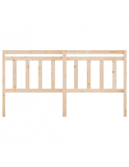 Testiera per Letto 206x4x100 cm in Legno Massello di Pino