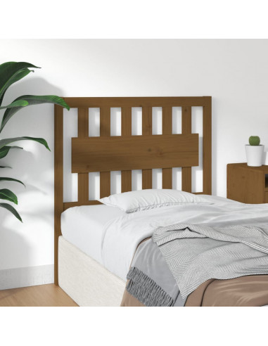Testiera per Letto Miele 95,5x4x100cm in Legno Massello di Pino