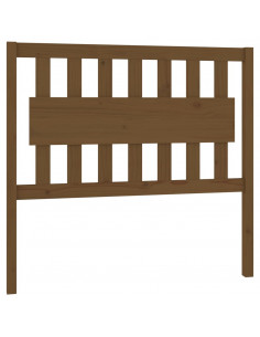 Testiera per Letto Miele 105,5x4x100 cm Legno Massello di Pino 2