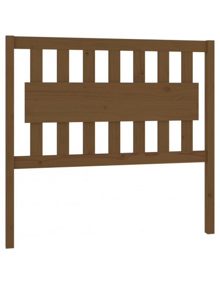 Testiera per Letto Miele 105,5x4x100 cm Legno Massello di Pino