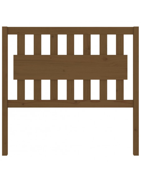 Testiera per Letto Miele 105,5x4x100 cm Legno Massello di Pino