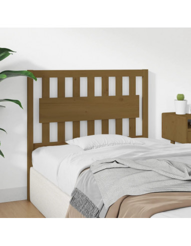 Testiera per Letto Miele 105,5x4x100 cm Legno Massello di Pino