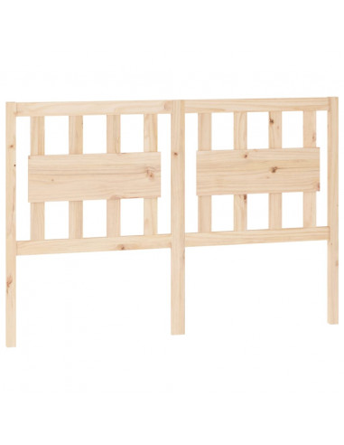 Testiera per Letto 125,5x4x100 cm in Legno Massello di Pino