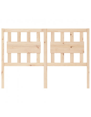 Testiera per Letto 125,5x4x100 cm in Legno Massello di Pino