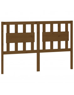 Testiera per Letto Miele 125,5x4x100 cm Legno Massello di Pino 2