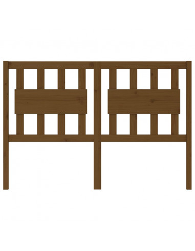 Testiera per Letto Miele 125,5x4x100 cm Legno Massello di Pino