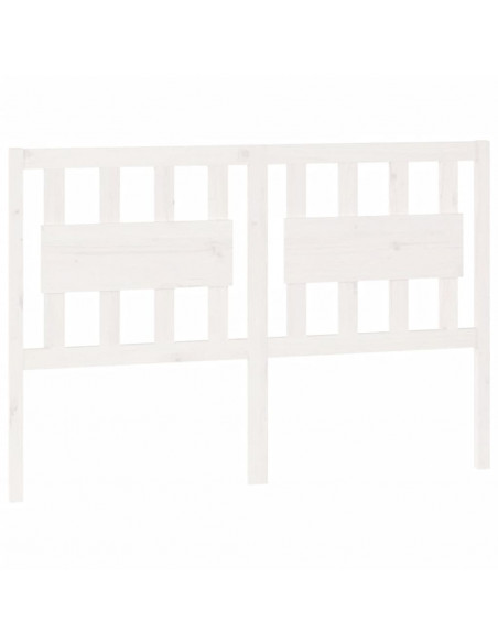 Testiera per Letto Bianca 145,5x4x100 cm Legno Massello di Pino