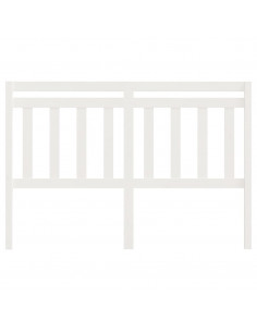 Testiera per Letto Bianca 146x4x100cm in Legno Massello di Pino 2