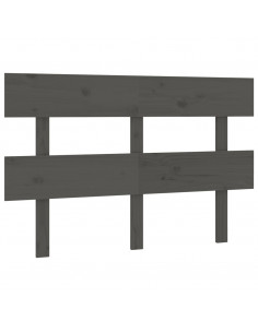 Testiera per Letto Grigia 138x3x81 cm in Legno Massello di Pino 2
