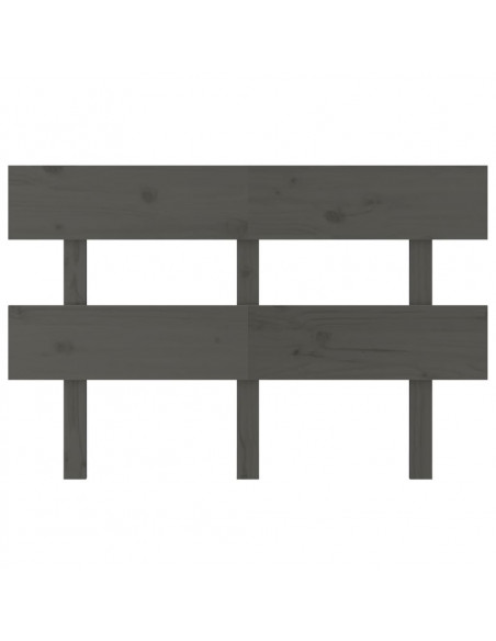 Testiera per Letto Grigia 138x3x81 cm in Legno Massello di Pino