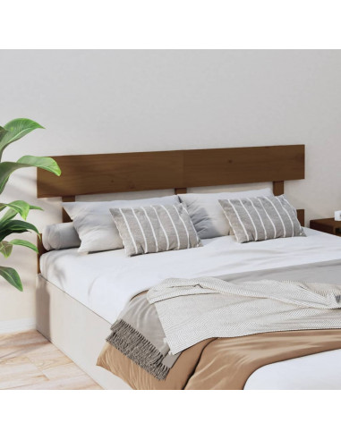 Testiera per Letto Miele 154x3x81 cm in Legno Massello di Pino