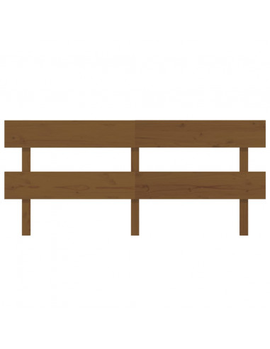 Testiera per Letto Miele 184x3x81 cm in Legno Massello di Pino