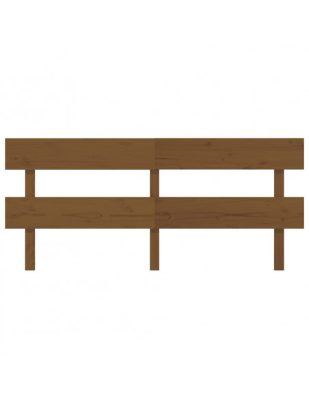 Testiera per Letto Miele 184x3x81 cm in Legno Massello di Pino