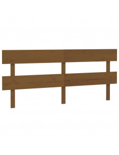 Testiera per Letto Miele 204x3x81 cm in Legno Massello di Pino 2