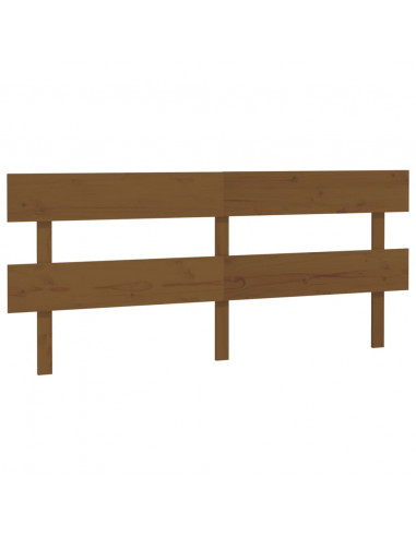 Testiera per Letto Miele 204x3x81 cm in Legno Massello di Pino