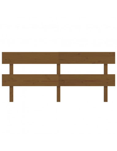 Testiera per Letto Miele 204x3x81 cm in Legno Massello di Pino