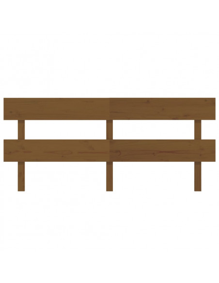 Testiera per Letto Miele 204x3x81 cm in Legno Massello di Pino