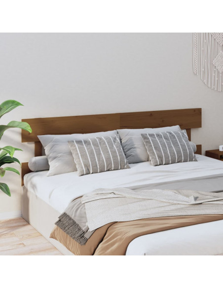 Testiera per Letto Miele 204x3x81 cm in Legno Massello di Pino