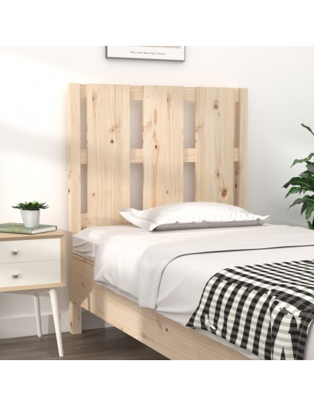 Testiera per Letto 80,5x4x100 cm in Legno Massello di Pino