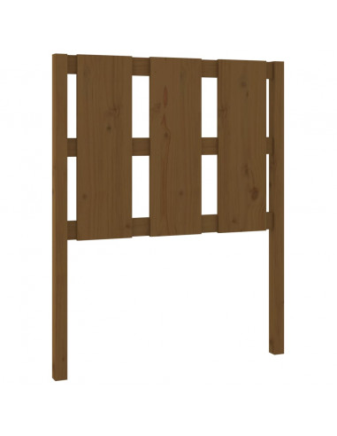 Testiera per Letto Miele 80,5x4x100 cm Legno Massello di Pino