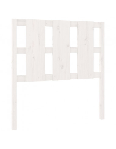 Testiera per Letto Bianca 105,5x4x100 cm Legno Massello di Pino