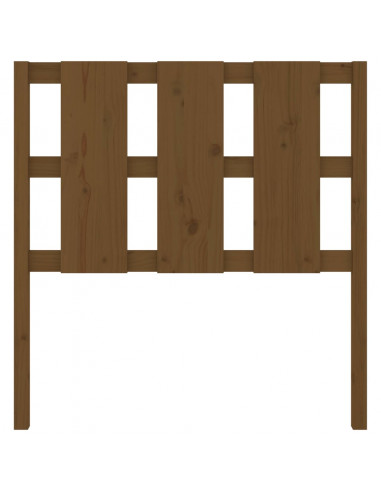 Testiera per Letto Miele 105,5x4x100 cm in Legno Massello Pino