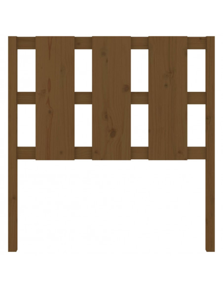 Testiera per Letto Miele 105,5x4x100 cm in Legno Massello Pino