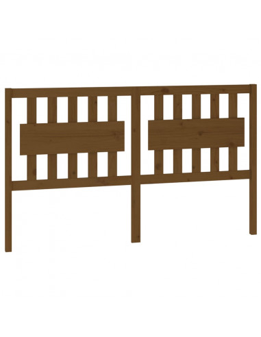 Testiera per Letto Miele 155,5x4x100 cm Legno Massello di Pino