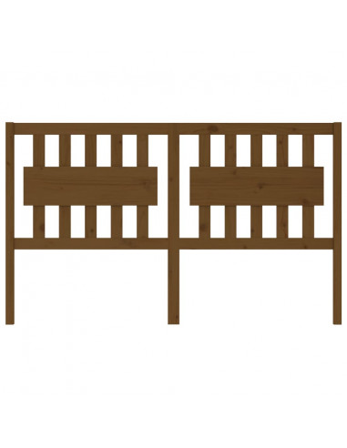 Testiera per Letto Miele 155,5x4x100 cm Legno Massello di Pino