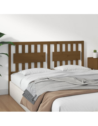 Testiera per Letto Miele 155,5x4x100 cm Legno Massello di Pino